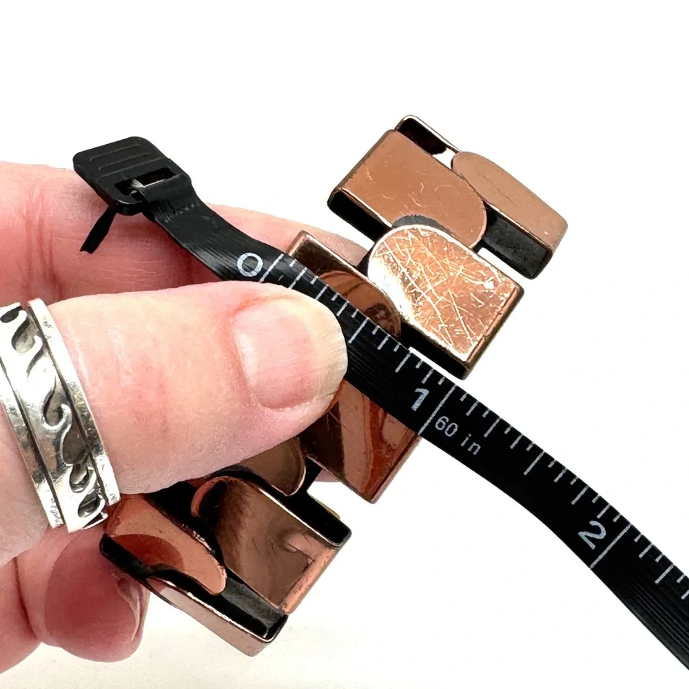 Renoir Vintage Copper Cuff Modernist Geometric Bracelet - Picture 13 of 16